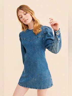 FREE PEOPLE DENIM MINI DRESS
